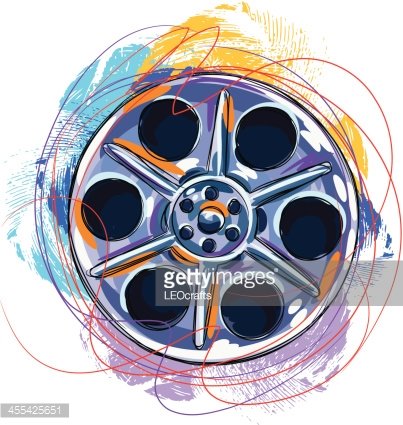 Colorful Film reel Clipart Image