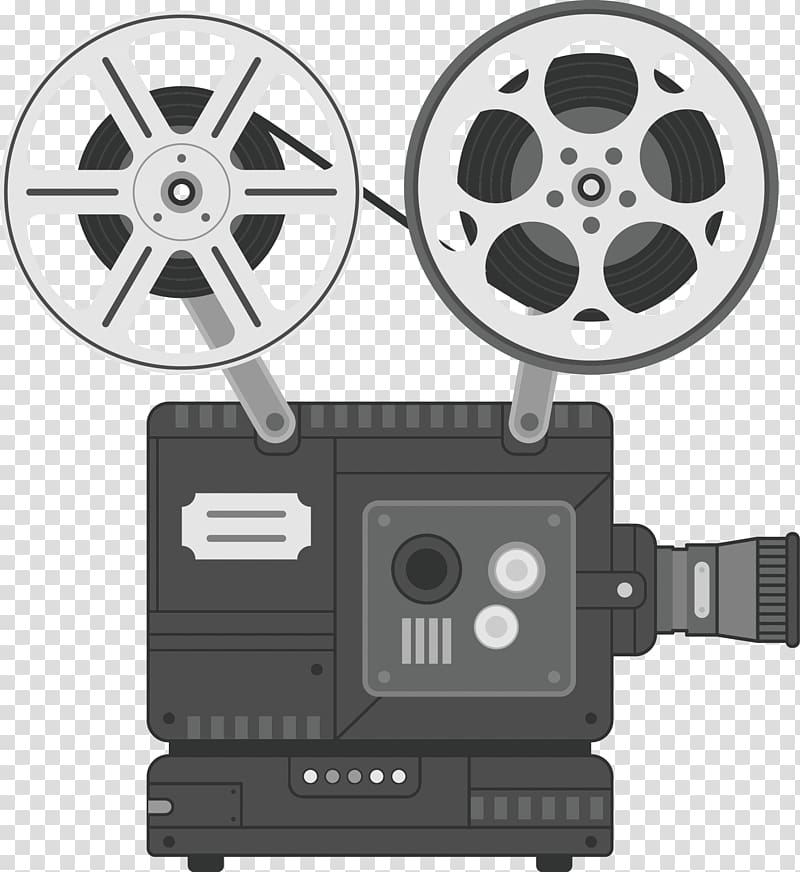 Black and gray reel to reel camera , Movie projector Film