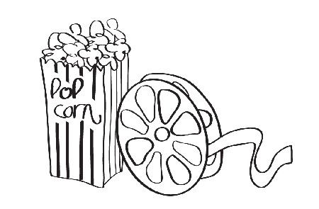 film reel clipart popcorn