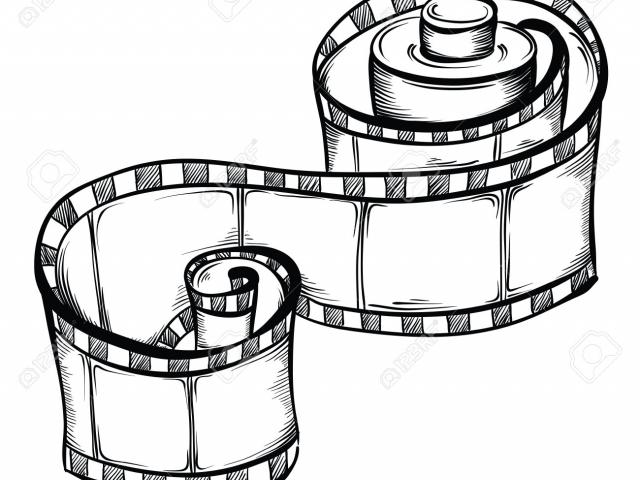 Movie reel drawing.