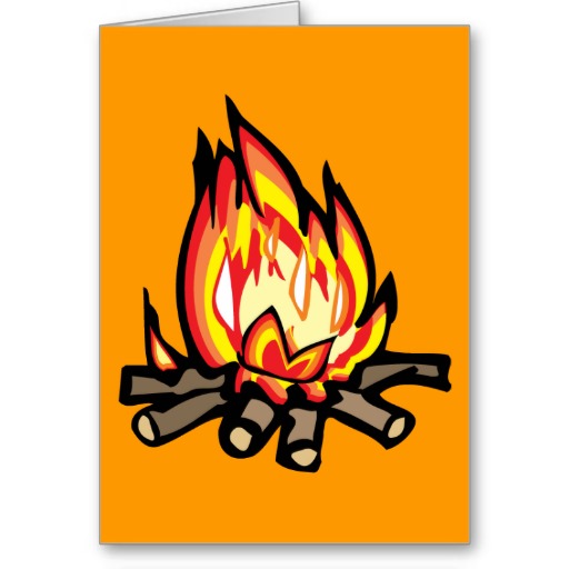 Cartoon campfire fire.