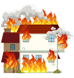 House fire clipart.