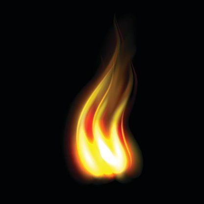 Unique realistic fire flame Clipart Image