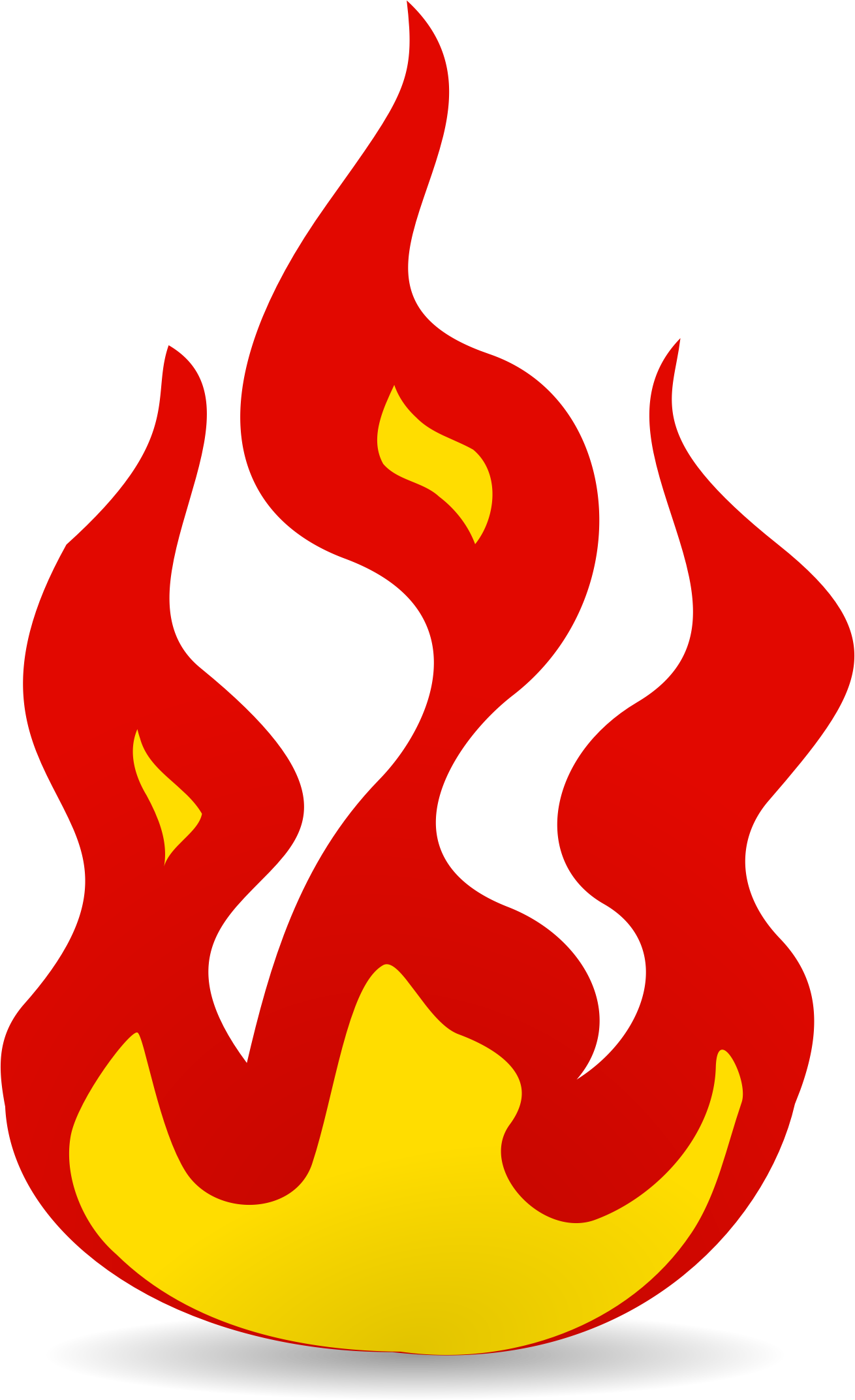 Flame clipart simple.
