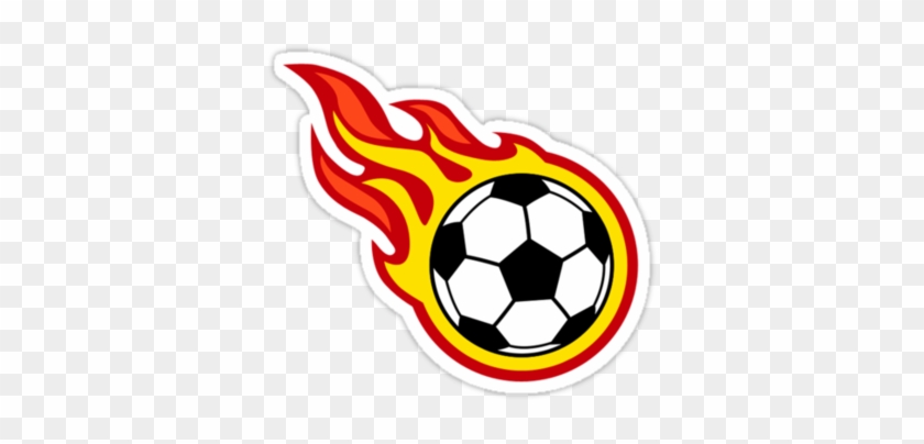 Soccer ball on fire clipart