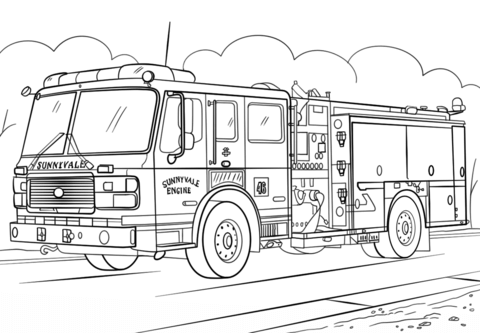 Fire Truck coloring page