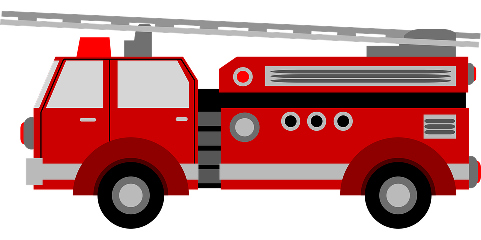 Fire engine red.
