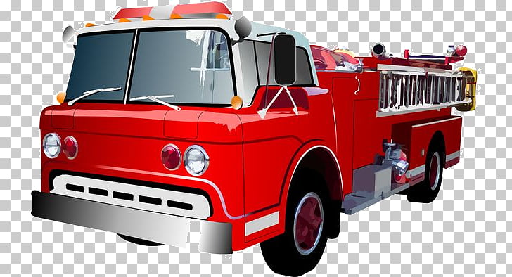 Firefighter Fire engine Car , Cartoon Fire Truck PNG clipart