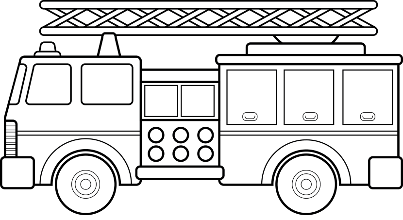 Free Black And White Fire Truck, Download Free Clip Art