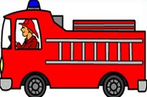 fire engine clipart red