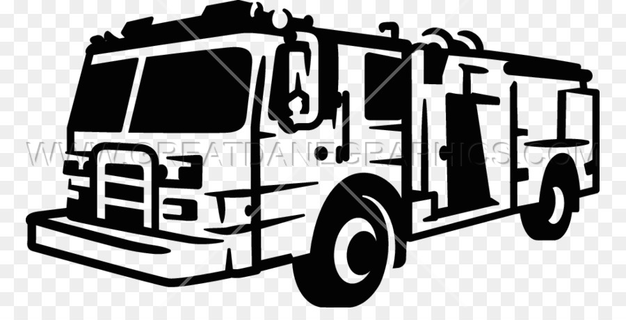 fire engine clipart silhouette