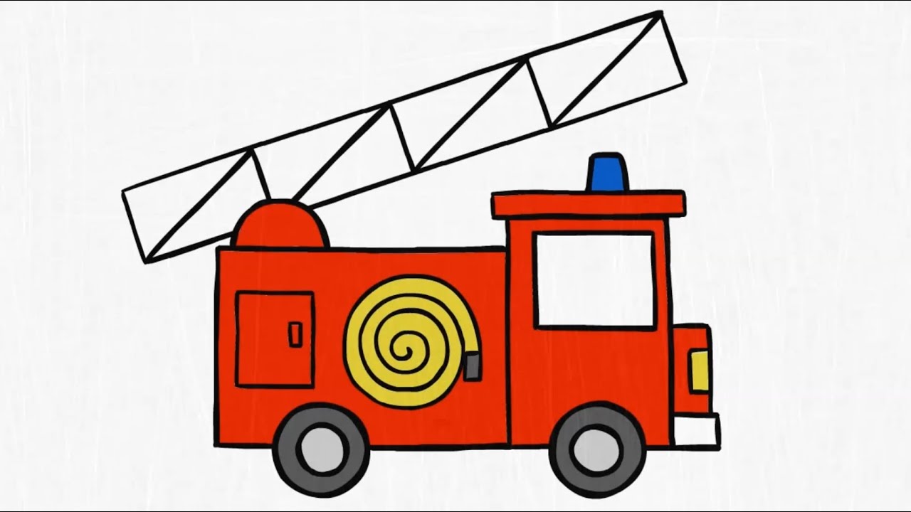 fire engine clipart simple