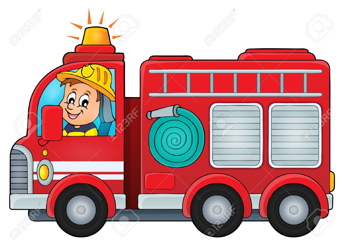 fire engine clipart station