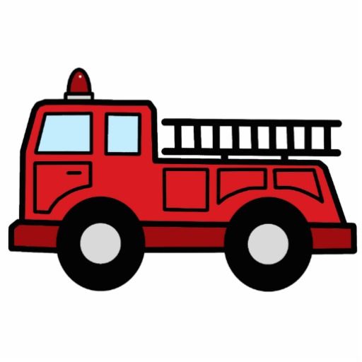 Cartoon Clip Art Firetruck Emergency Vehicle Truck Standing