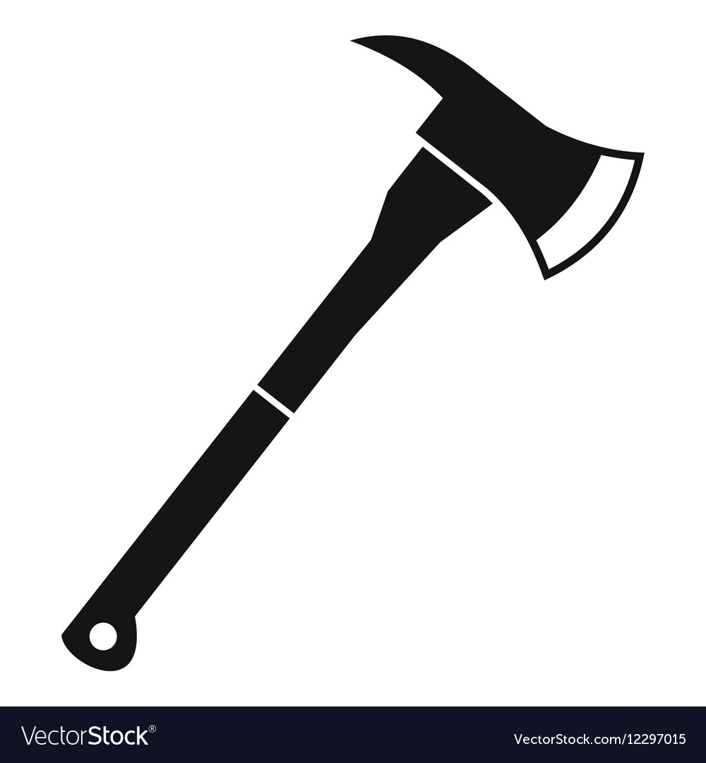 Firefighter axe icon simple style