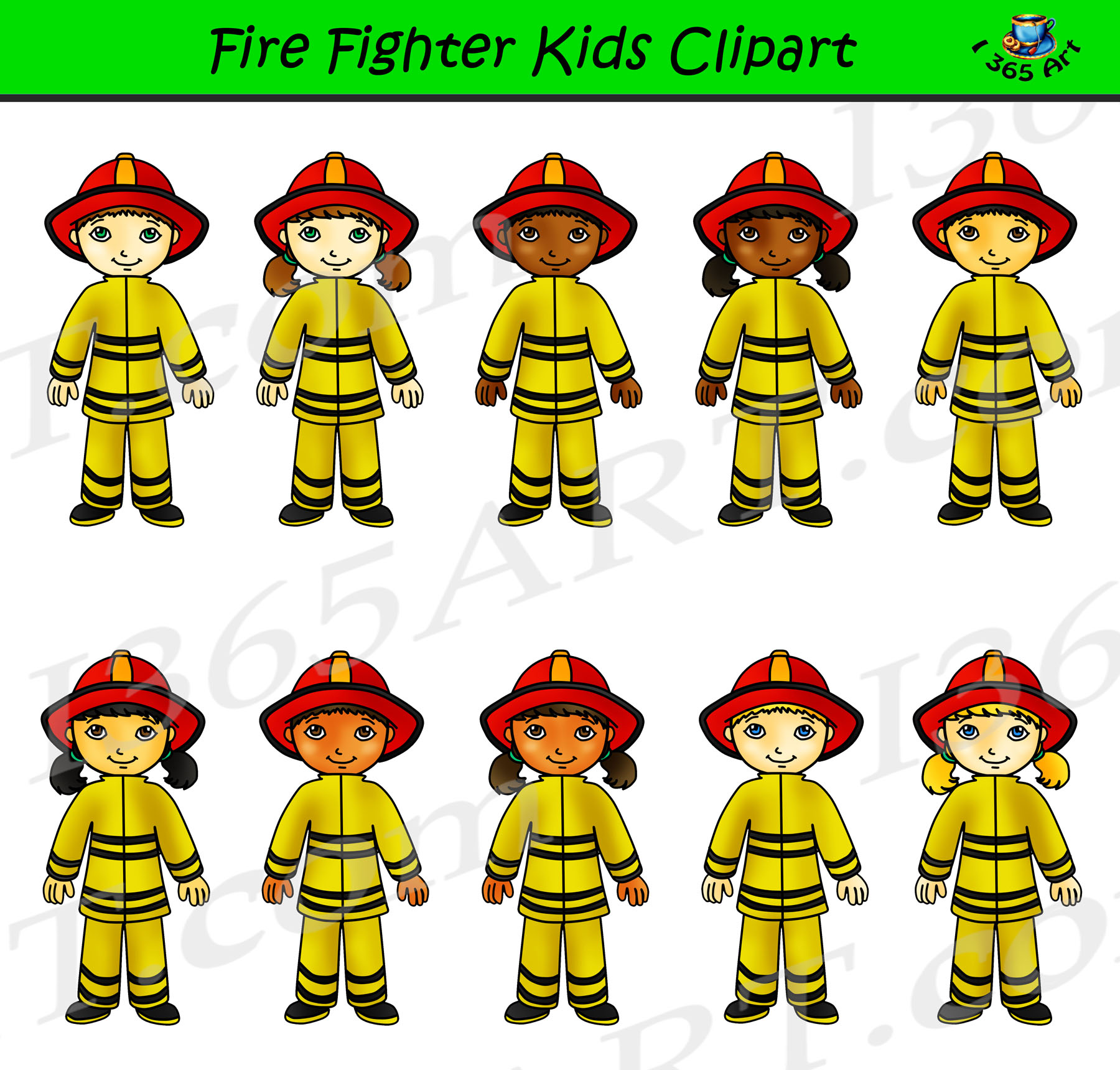 Firefighter clipart kids.
