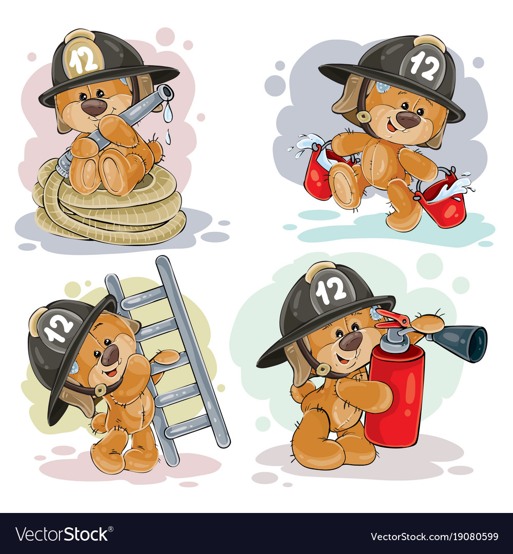Teddy bear firefighter.
