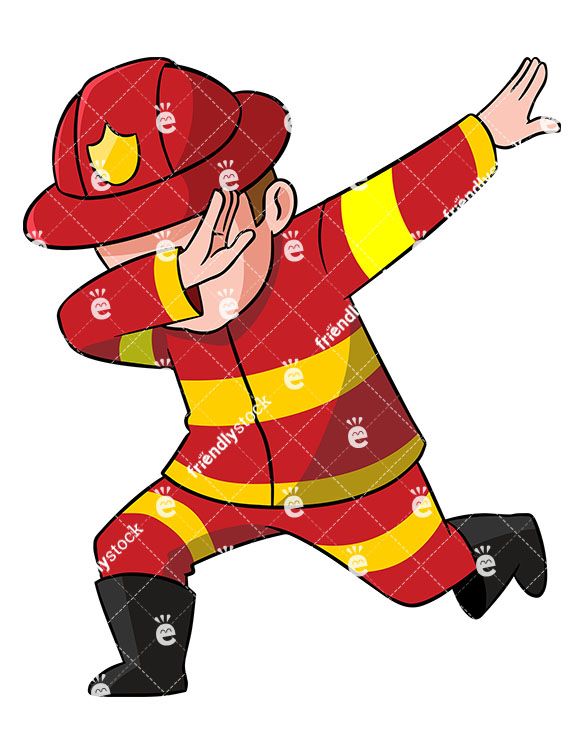 Dabbing Firefighter in
