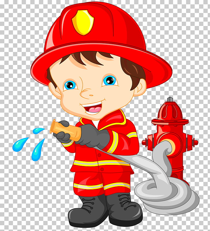 Firefighter stock illustration.
