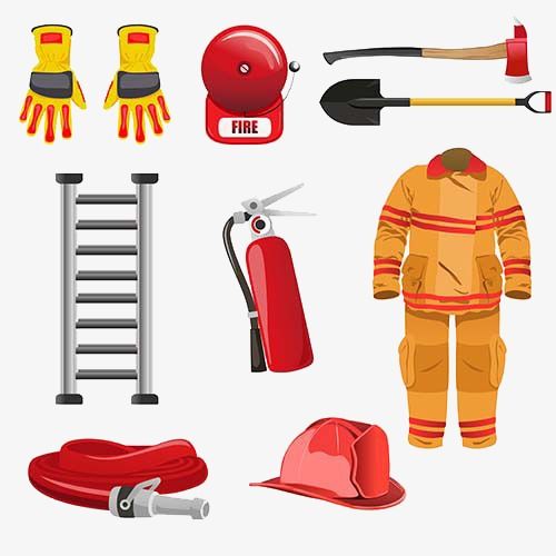 Firefighters Clothes And Tools