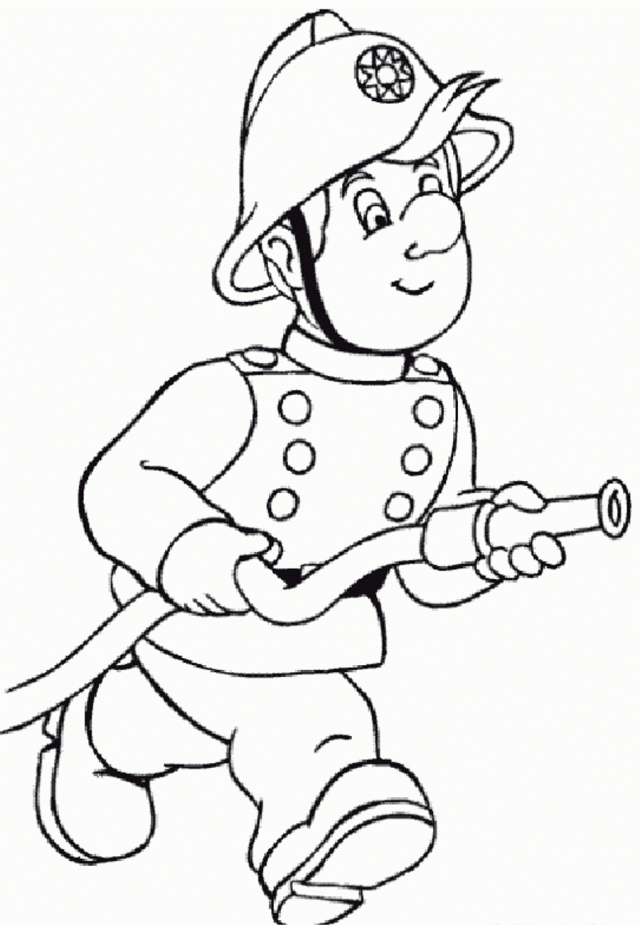Firefighter black and white firefighter coloring book home