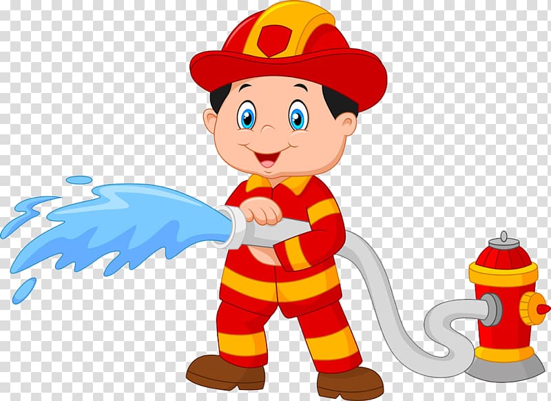Fireman illustration, Firefighter Cartoon Fire hydrant , of
