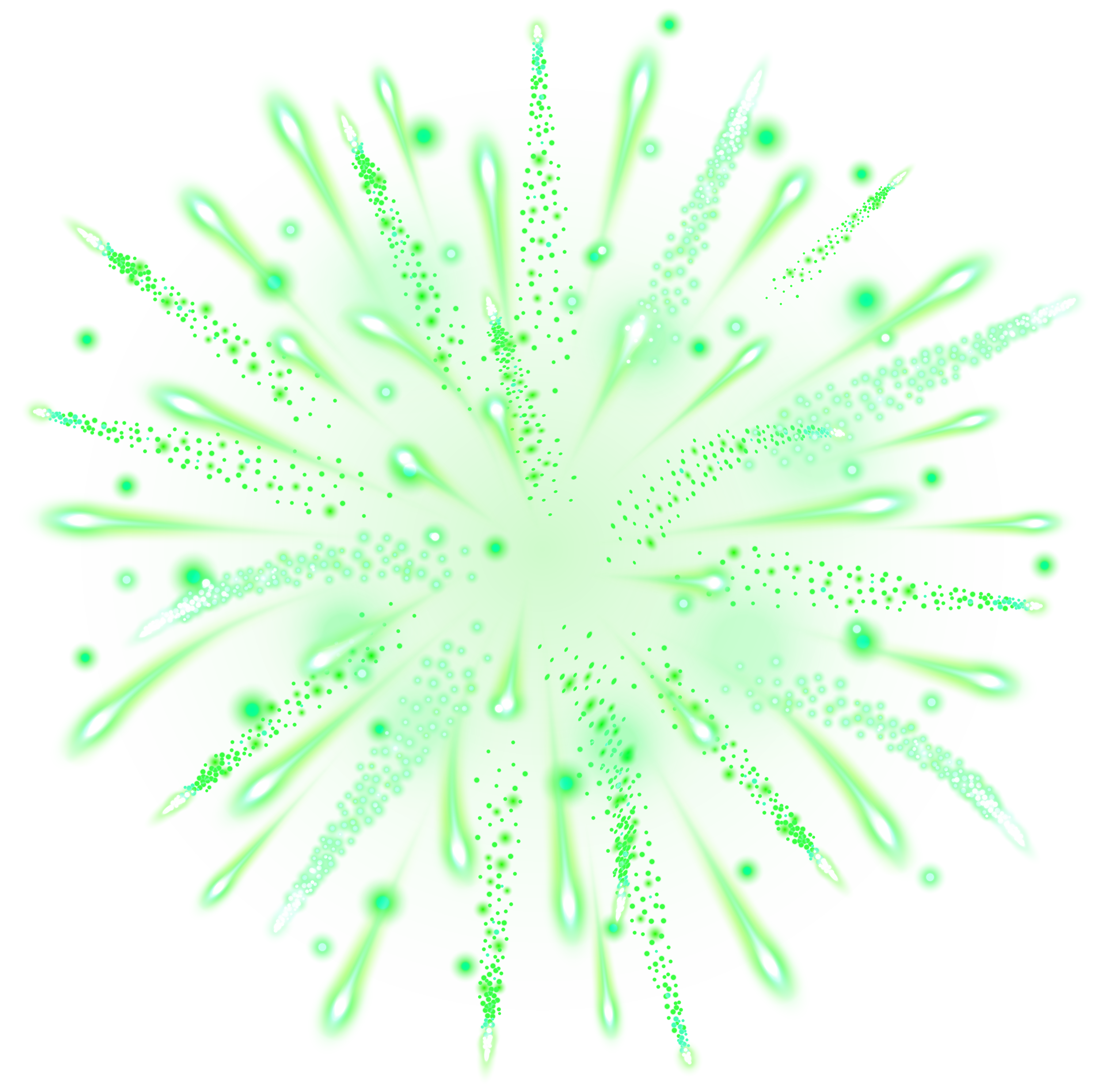 Green Firework Transparent Clip Art Image