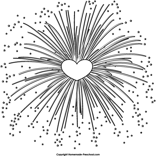 Free fireworks clipart.