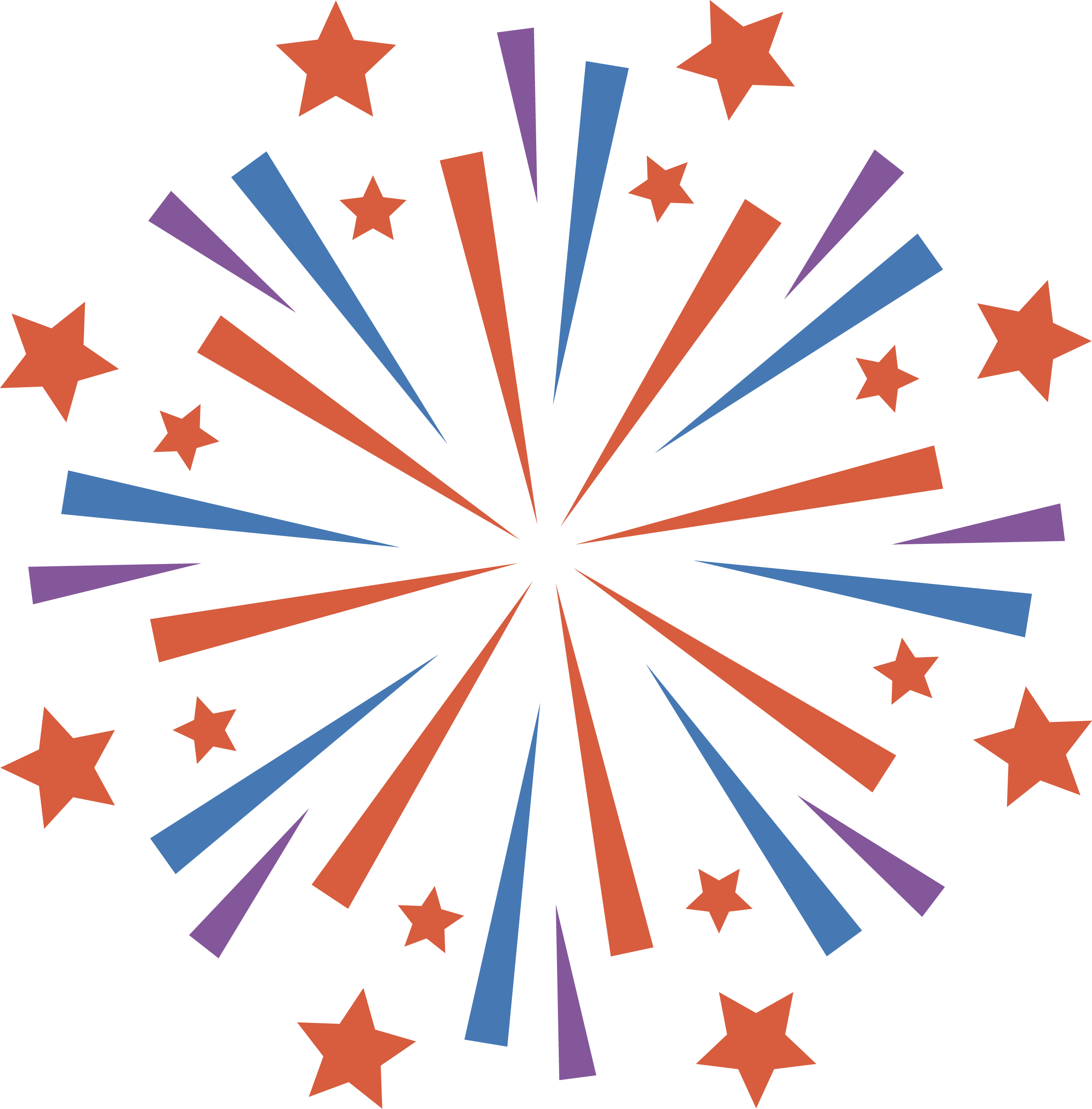 fireworks clipart free red white blue