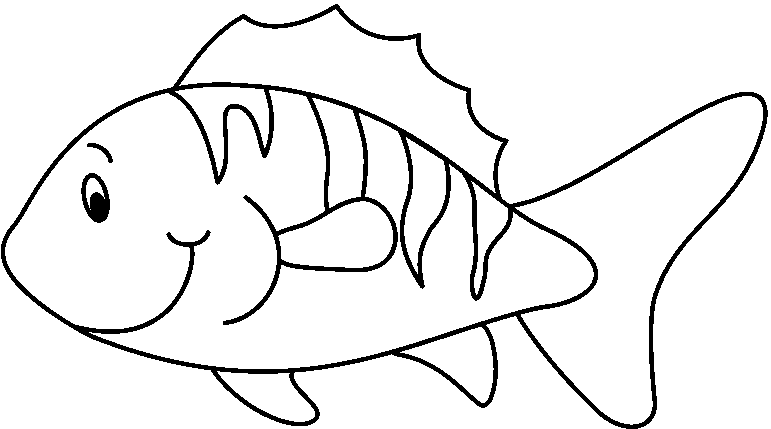 Black And White Fish Clipart