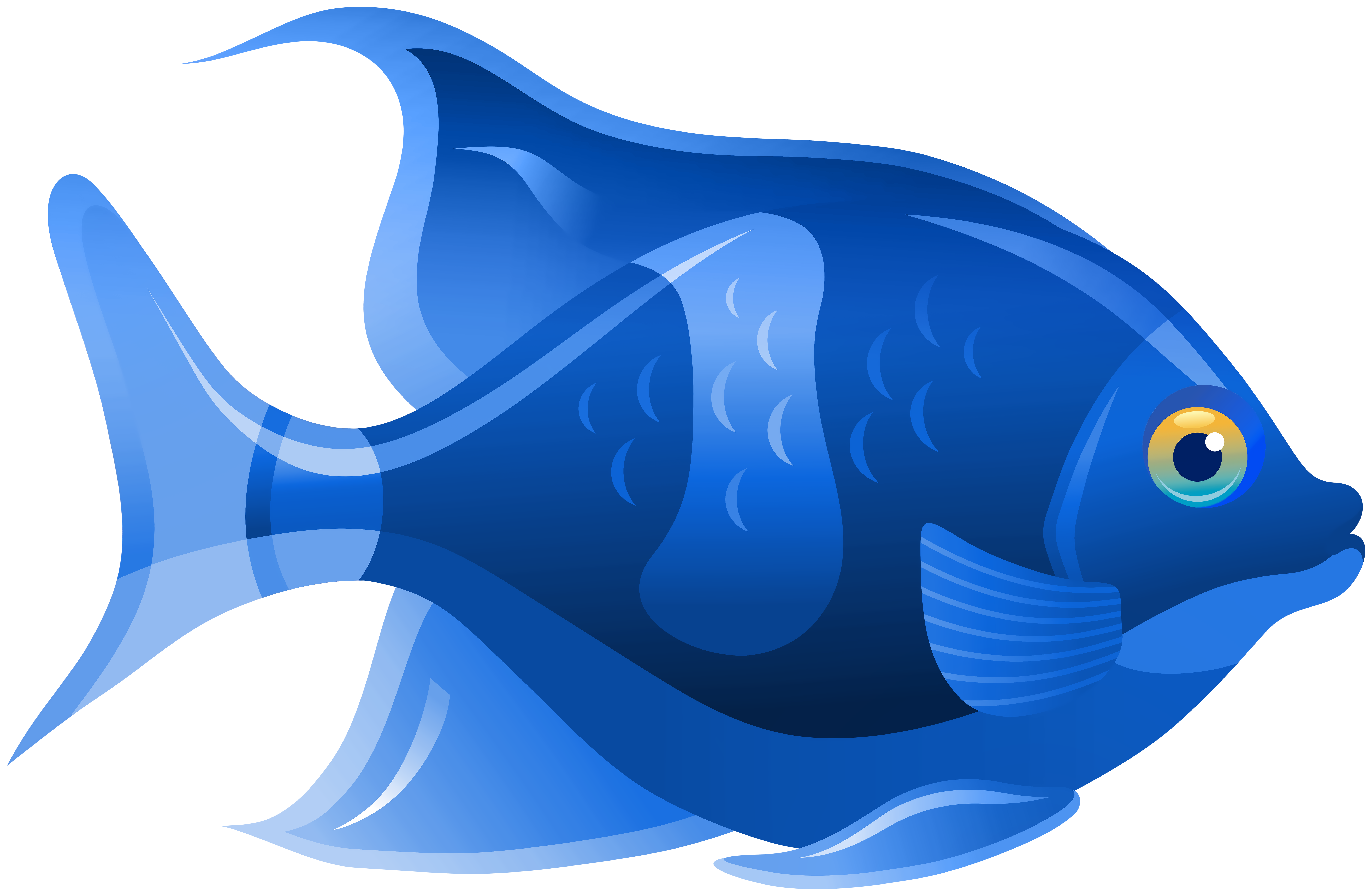 Blue fish png.