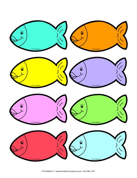 Colored fish templete