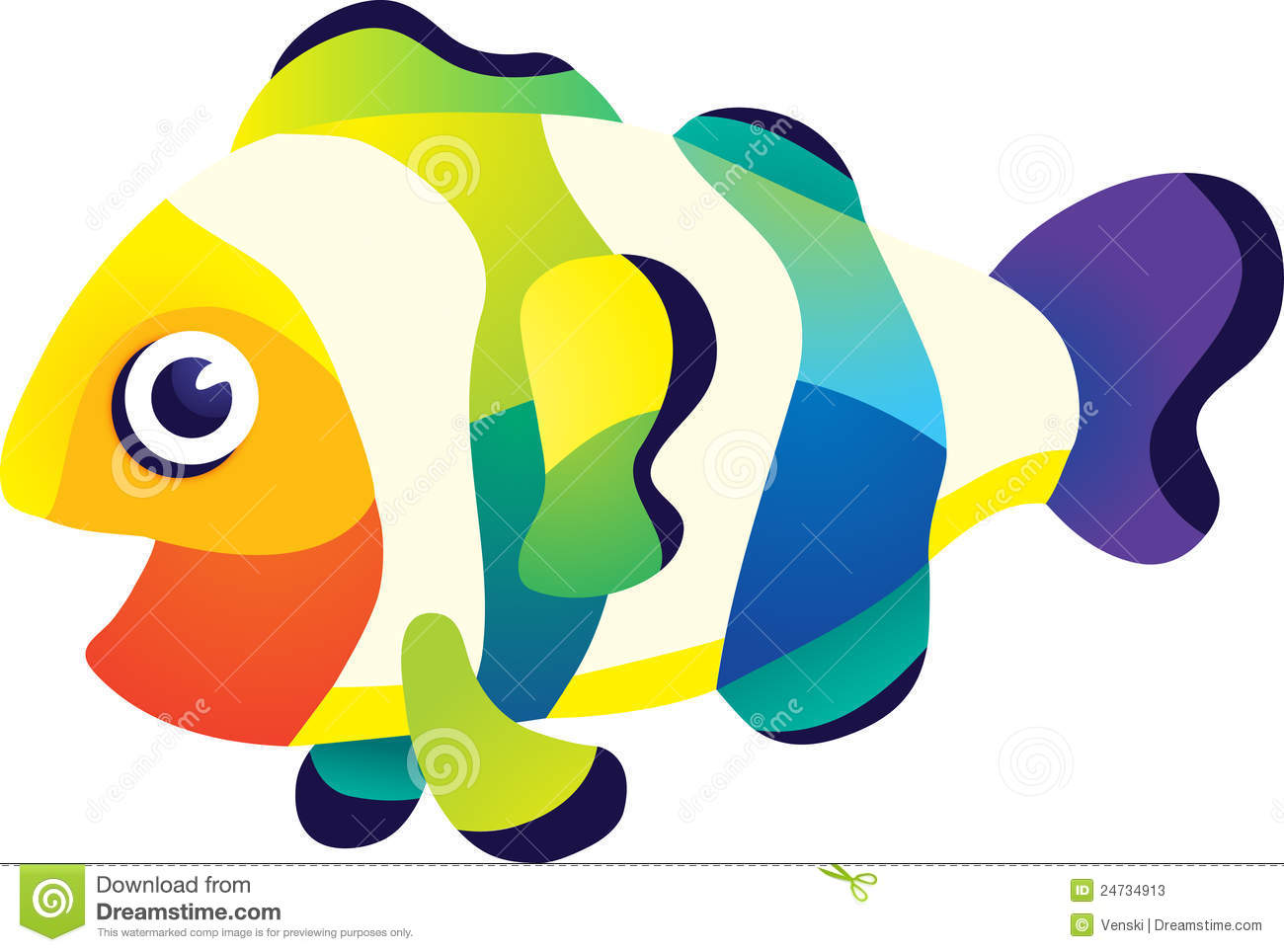 Colorful fish clip.