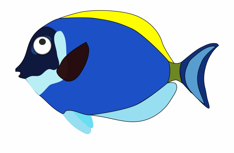 Fish clipart character.