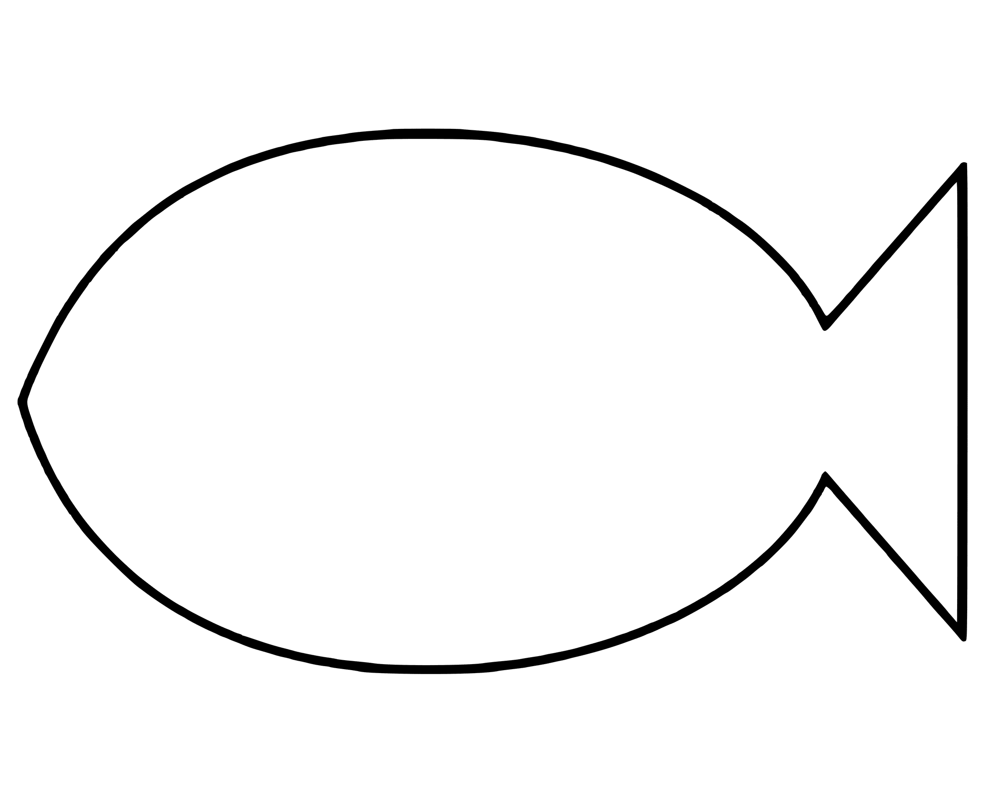 Simple fish outline.