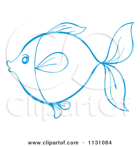 Blue sketched fish.