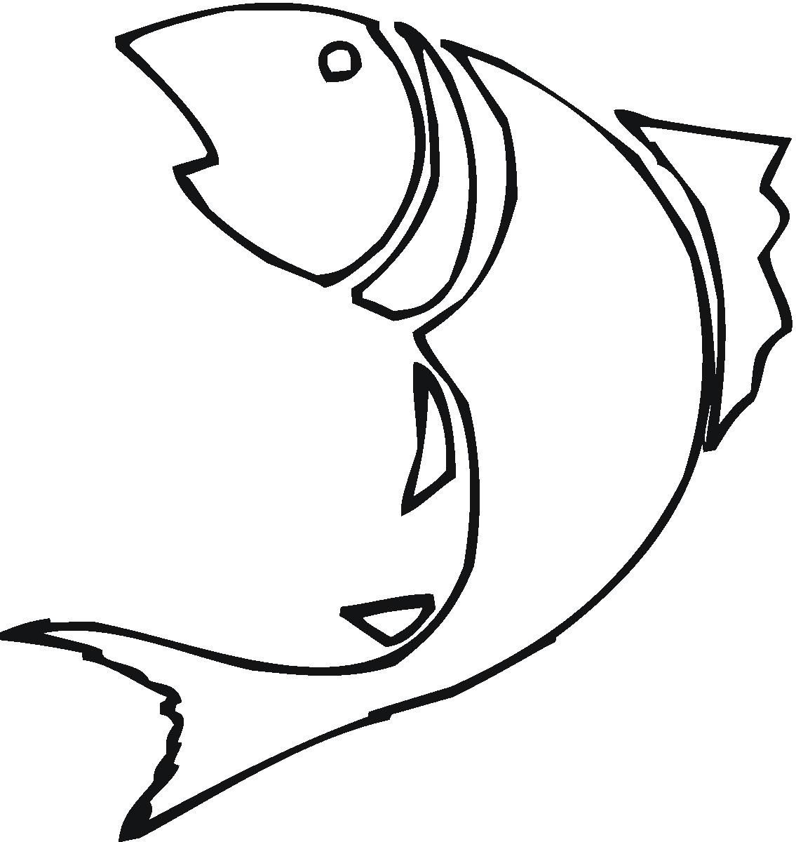 Fish drawing outline.