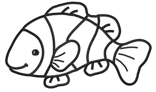 Clown Fish Drawings Design