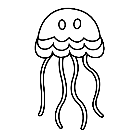 Free Jelly Fish Black And White, Download Free Clip Art
