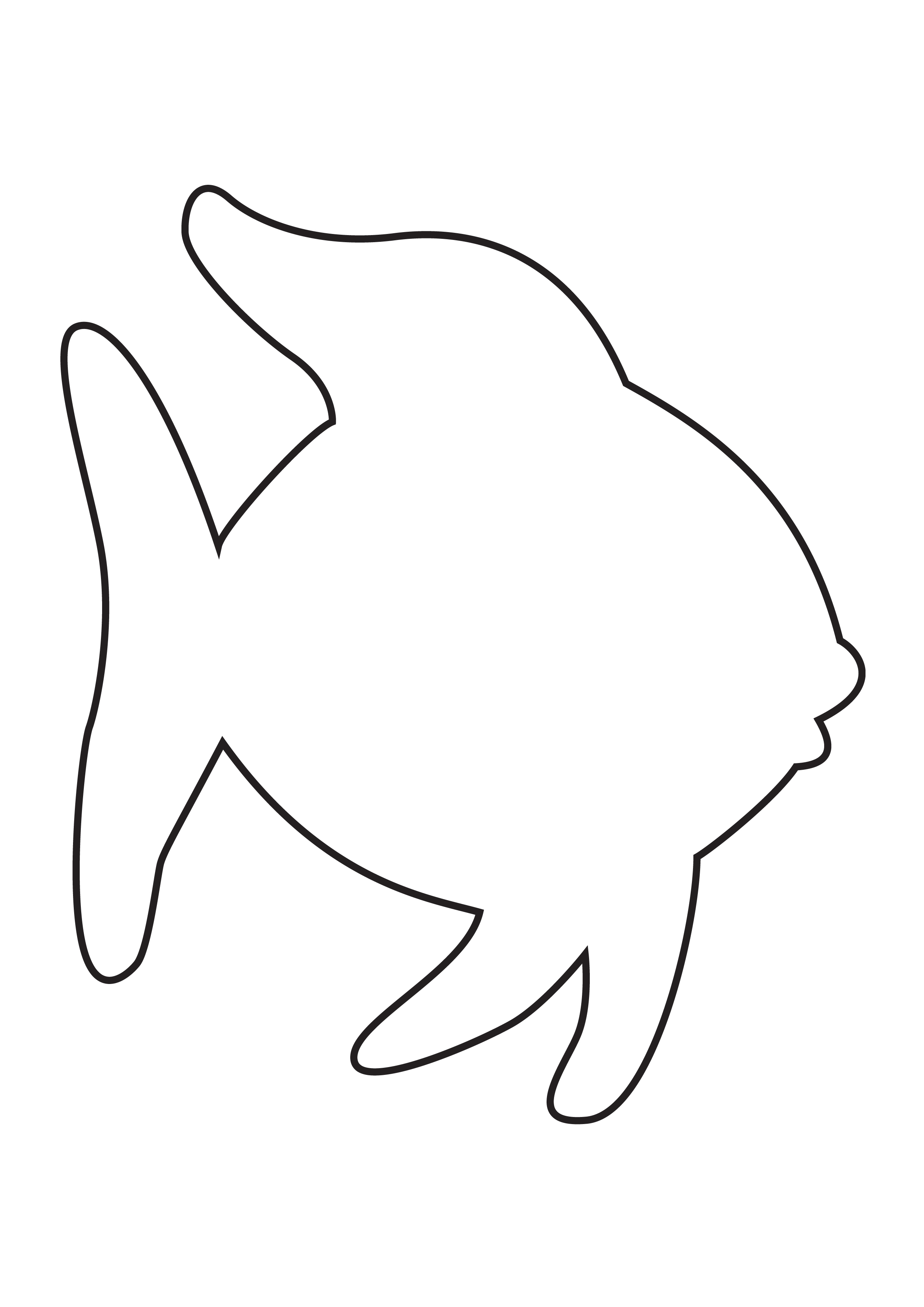 Free fish template.