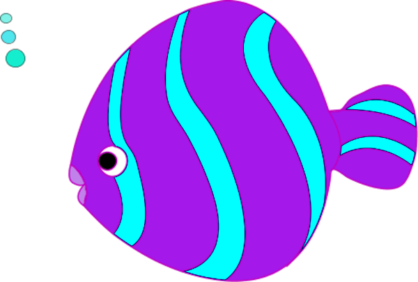 Purple Fish Clipart