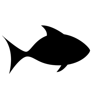 Fish silhouette clipart.