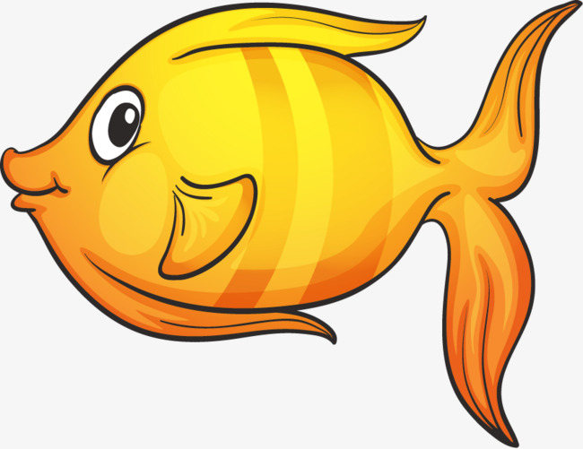 Yellow fish clipart.