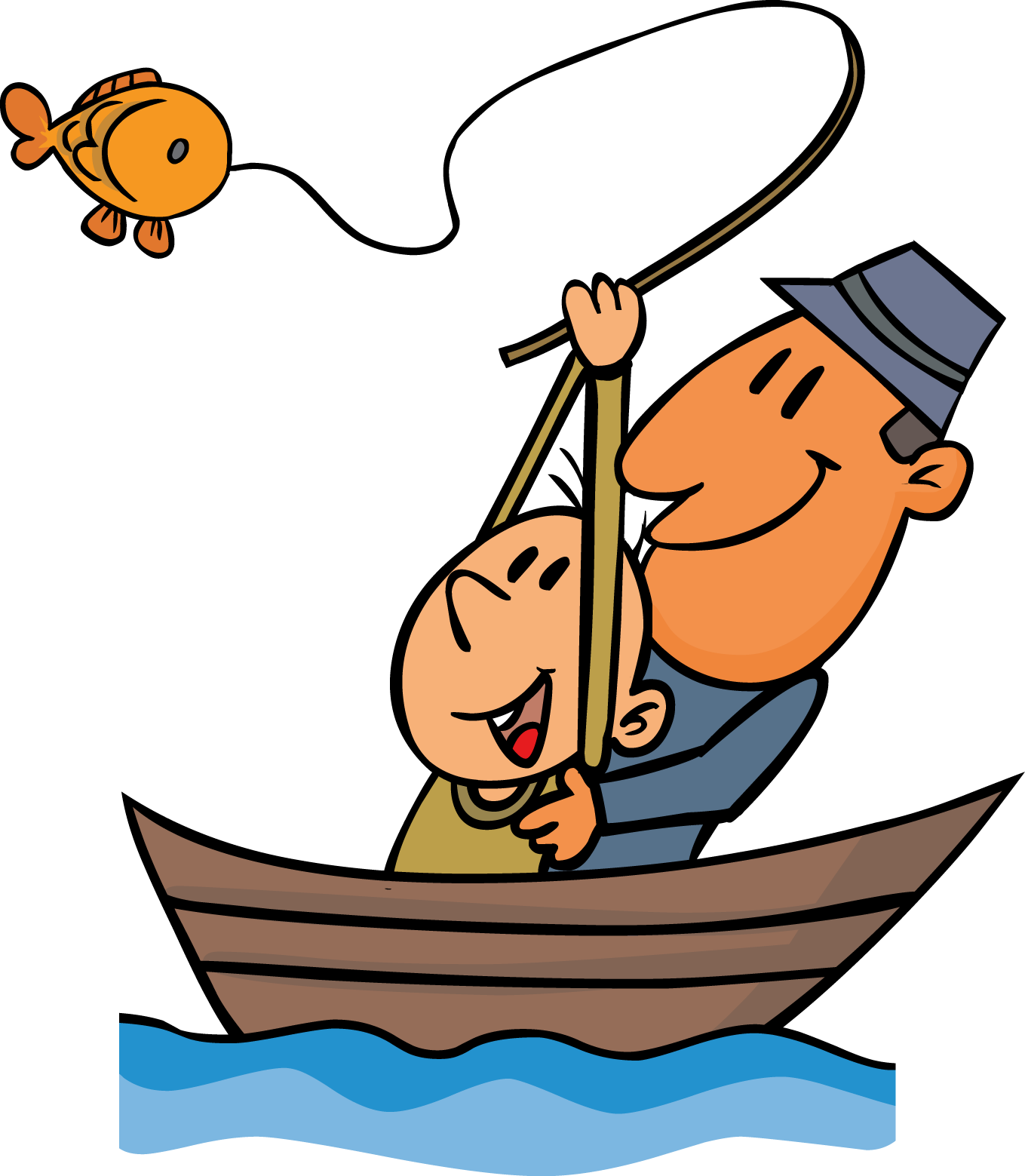 Fishing clipart go fish pencil and in color fishing