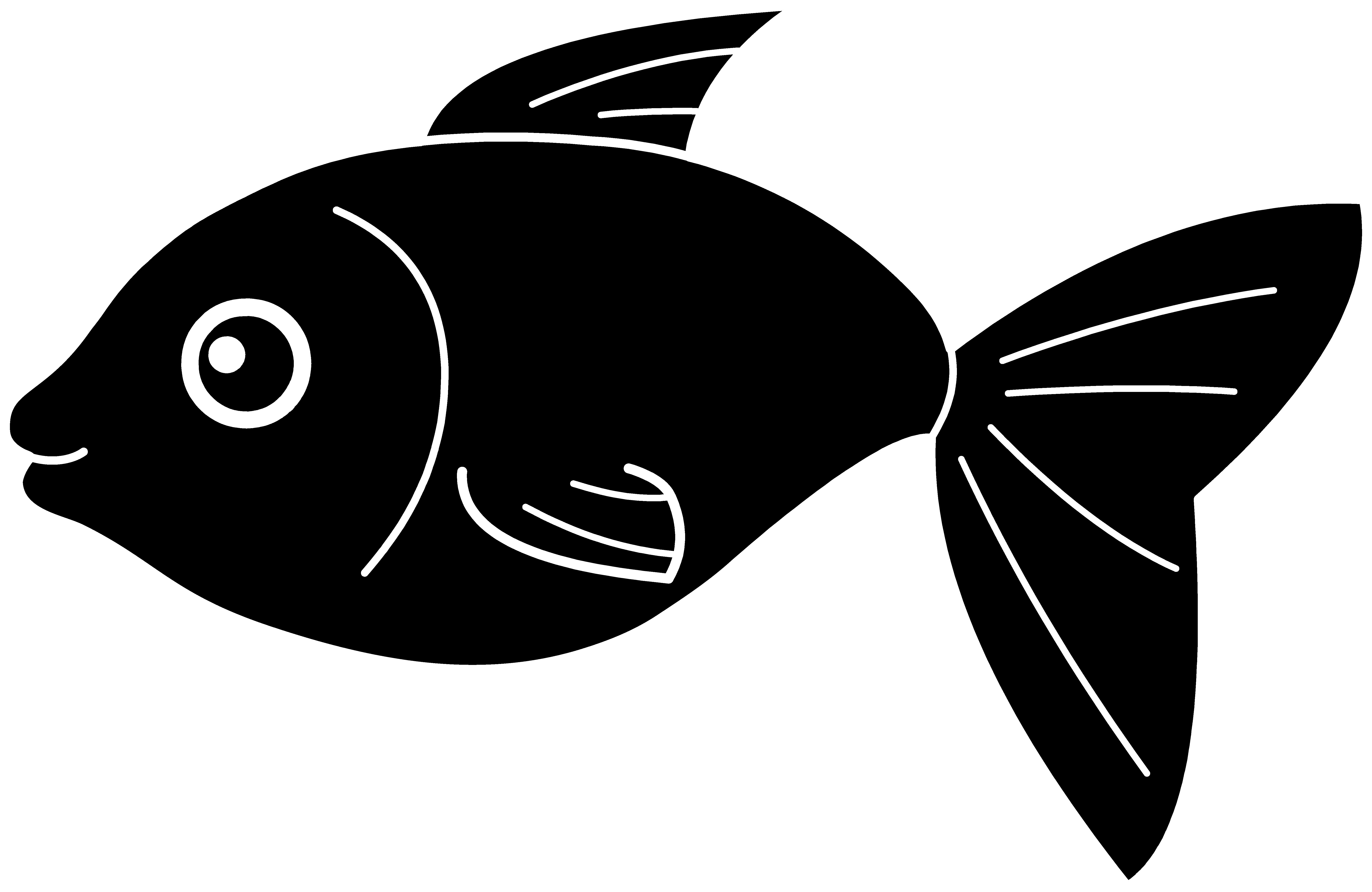Fish Clip Art Black and White
