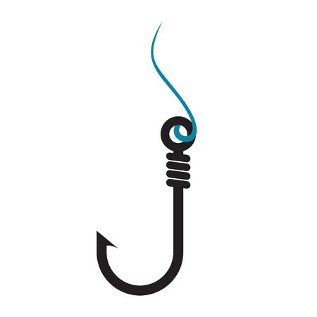 Fishing hook clipart black and white
