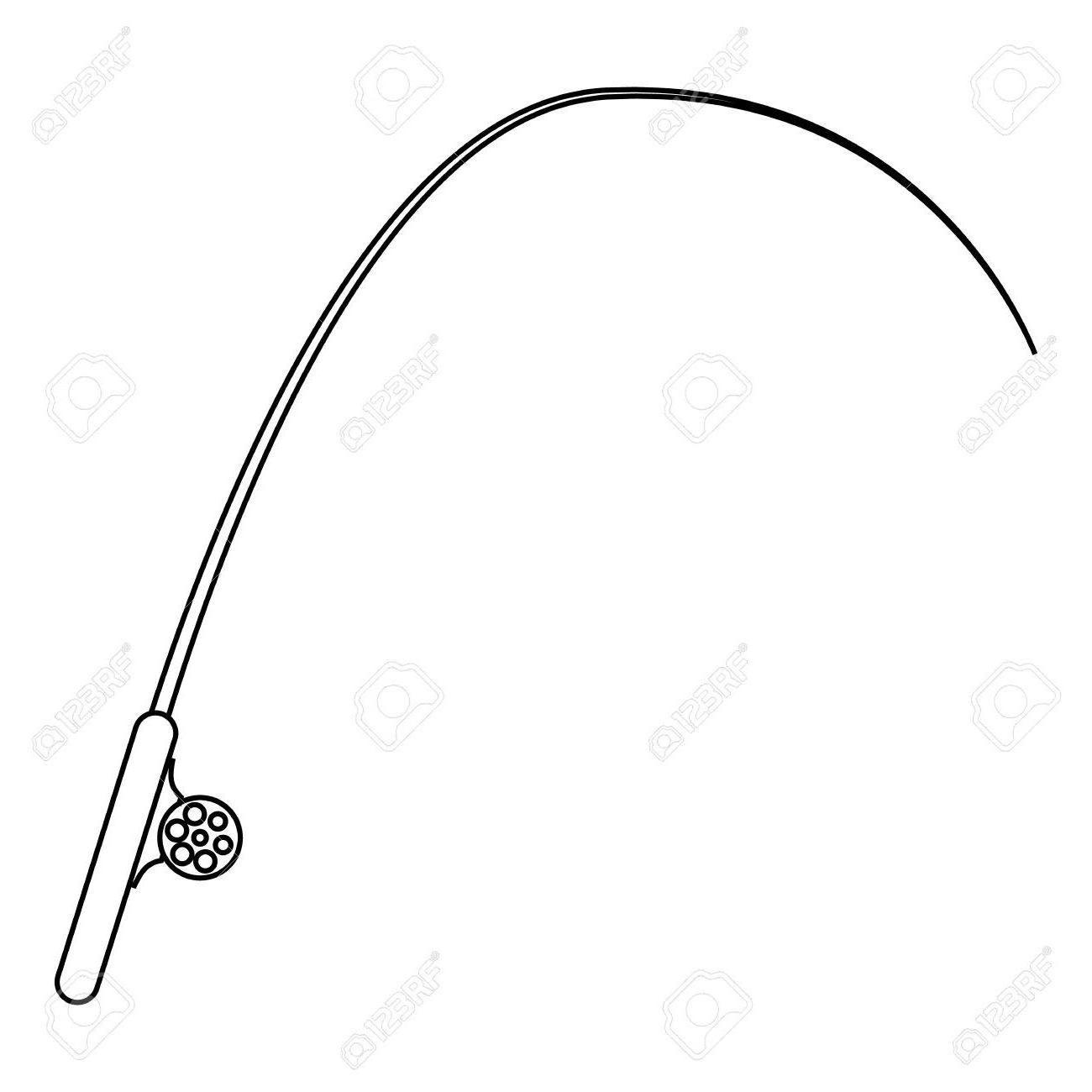 Best HD Fishing Pole Clip Art Black And White Cdr