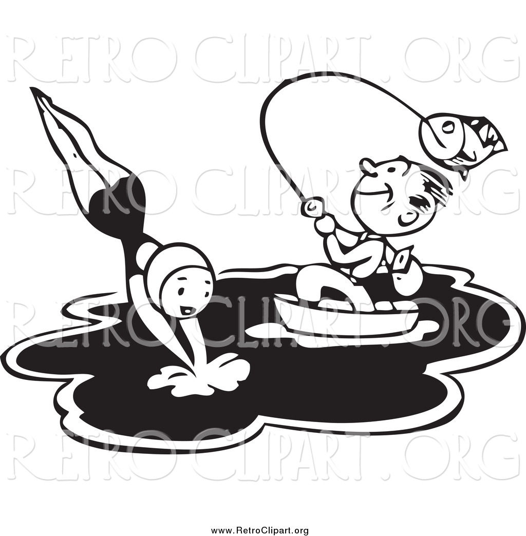 Fishing Clipart Black And White