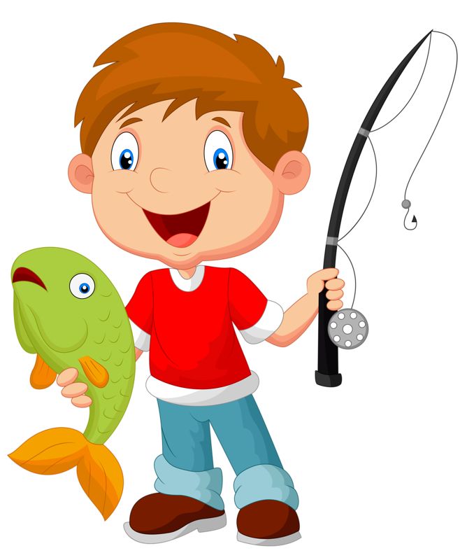 Girl Fishing Clipart