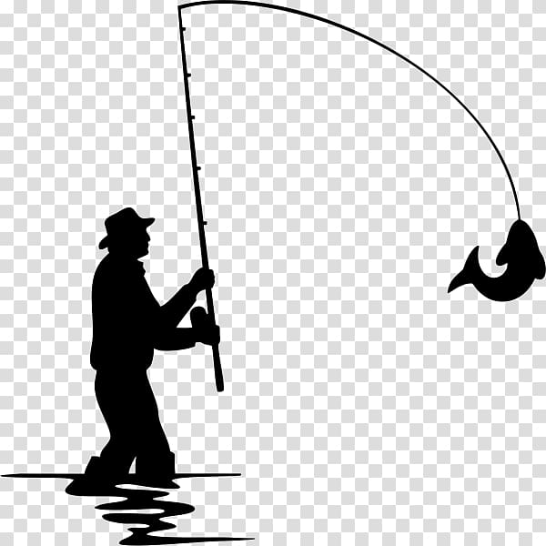 Fly fishing Silhouette, Fishing transparent background PNG